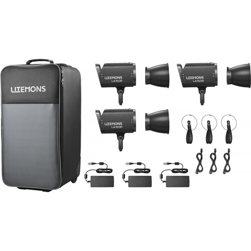 Godox Litemons LA150R RGB LED Monolight (3-Light Kit Black)