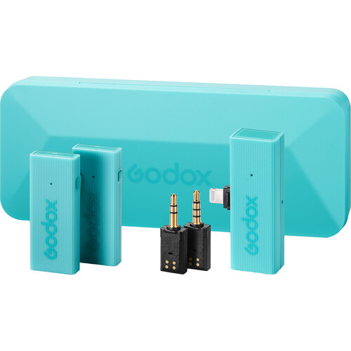 Godox MoveLink Mini LT 2-Person Wireless Microphone System for Cameras & iOS Devices (2.4 GHz Macaron Green)