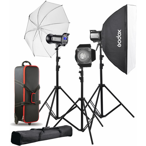 Godox QT600II 3Light Studio Flash Kit QT600IID (1) B&H Photo