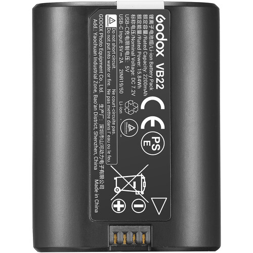 Godox VB22 Battery for V480 TTL On-Camera Flash (7.2V 2200mAh)