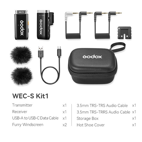 Godox WEC-S Wireless Microphone System for Cameras and Mobile Devices (2.4 GHz)