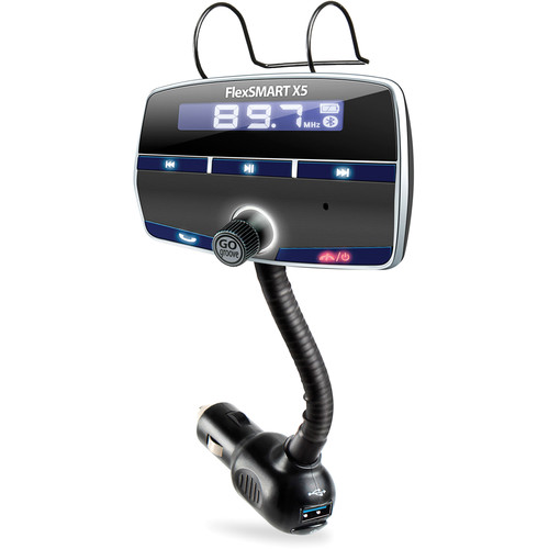 GOgroove FlexSMART X5 Bluetooth FM Transmitter GGFSX50200BKEW