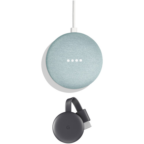 Google Home Mini & 3rdGeneration Chromecast Kit (Aqua) B&H