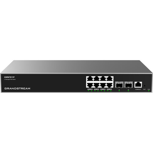 Grandstream GWN7811P 8-Port Gigabit PoE+ Compliant Managed Network Switch