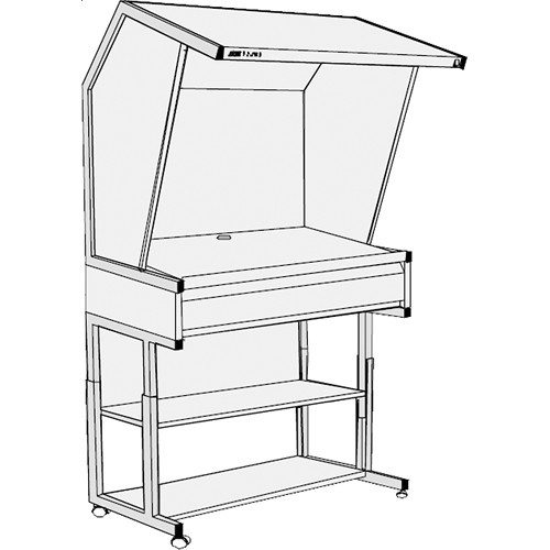 GTI CVX-3052/FS/1F Color Viewing Station with Floor Stand and Deep File Drawer