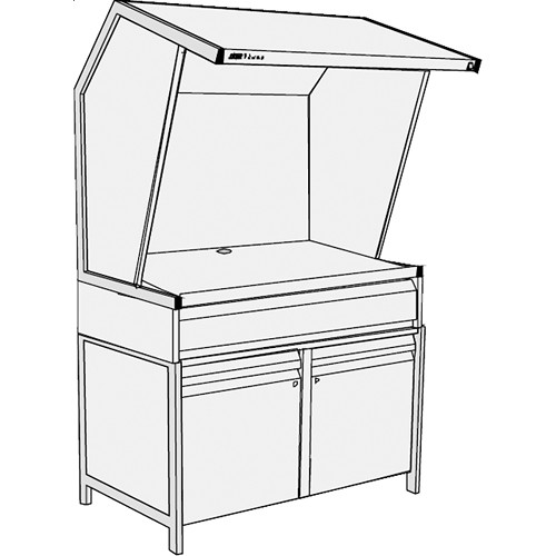 GTI CVX-3052/SC/1F Color Viewing Station with Storage Cabinet and Deep File Drawer