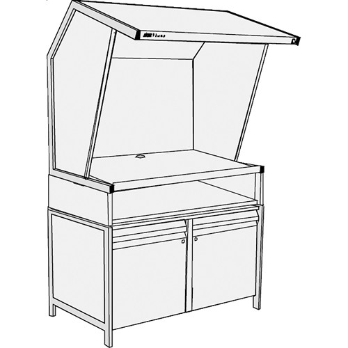 GTI CVX-3052/TS/SC Color Viewing Station with Table Stand and Storage Cabinet
