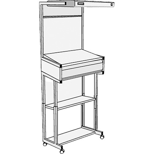 GTI EVS-2028/FS/1F Executive Viewing Station with Floor Stand and One Deep Drawer