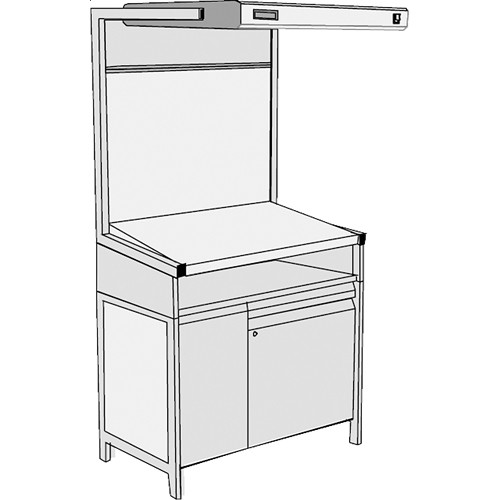 GTI EVS-2540/TS/SC Executive Viewing Station with Table Stand and Storage Cabinet