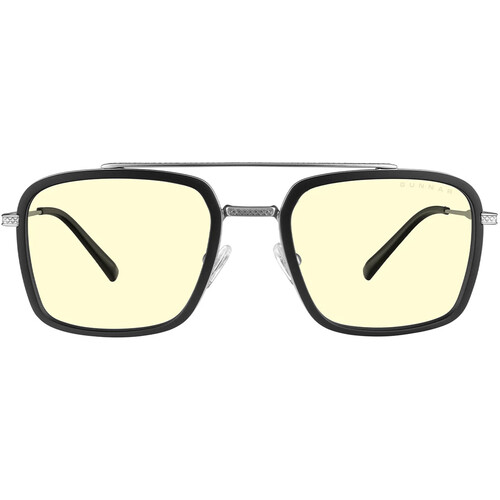 GUNNAR Barron Tinted Glasses (Silver Frame Amber Lens)