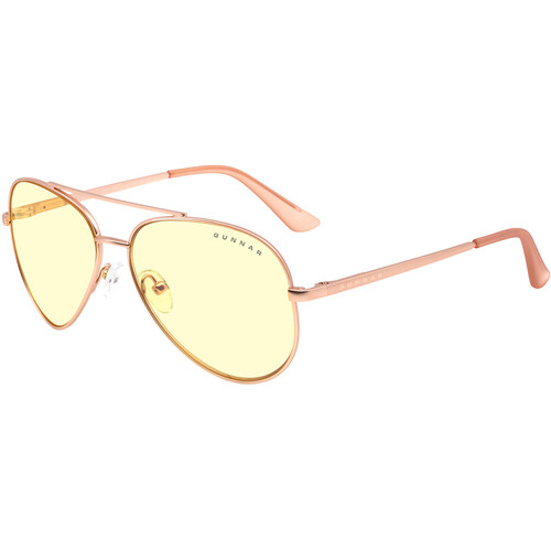 GUNNAR Maverick Computer Glasses (Rose Gold Frame Amber Lens Tint)