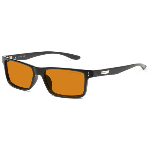 GUNNAR Vertex Gaming Glasses (Onyx Frame GUNNAR-Focus Lenses Amber Max Lens Tint)