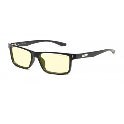 GUNNAR Vertex Gaming Glasses (Onyx Frame Natural-Focus Lenses Amber Lens Tint)