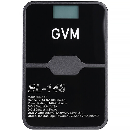 GVM BL-148 V-Mount Battery with D-Tap USB and DC Outputs (10000mAh)