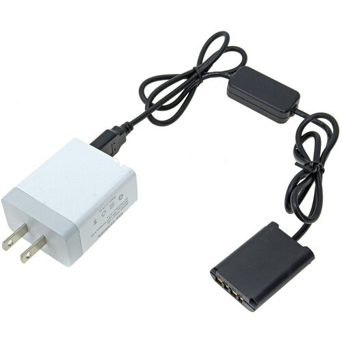 GyroVu USB to Sony NP-BX1 Dummy Battery Adapter Cable with 3.1A USB Power Supply (40
