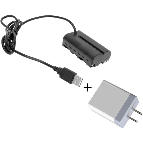 GyroVu USB to Sony L-Series Dummy Battery Cable with Power Supply (40