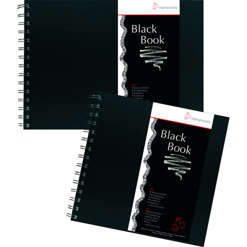 Hahnemuhle Landscape Black Page Sketch Book (Black Cover A5 30 Sheets)