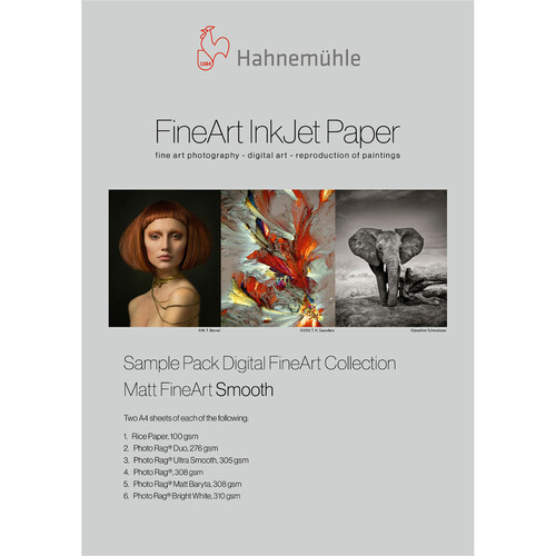 Hahnemuhle Matte Smooth FineArt Inkjet Paper Sample Pack (13 x 19