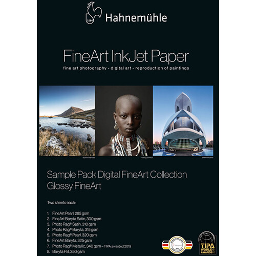 Hahnemuhle Glossy Sample Pack FineArt Assortment (8.5 x 11