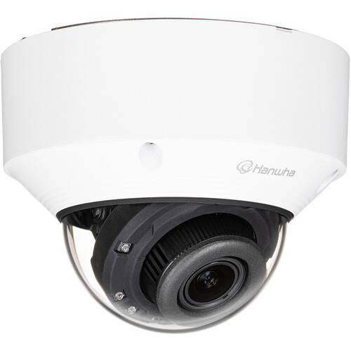 Hanwha Vision QNV-C9083R 4K AI IR Vandal Dome Camera with 3.2-10.2mm Varifocal Lens