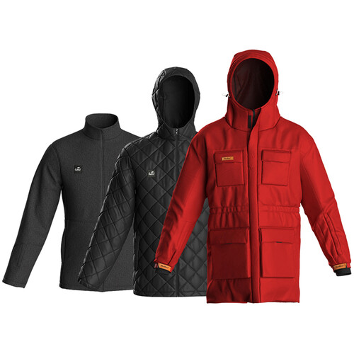 Haukland 7-in-1 Photography Jacket (Red Men's Large)