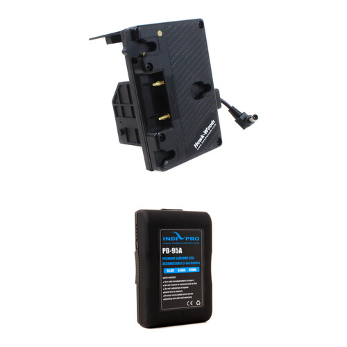 Hawk-Woods Gold Mount Battery Plate with 95Wh Li-Ion Battery Kit for Sony FX9
