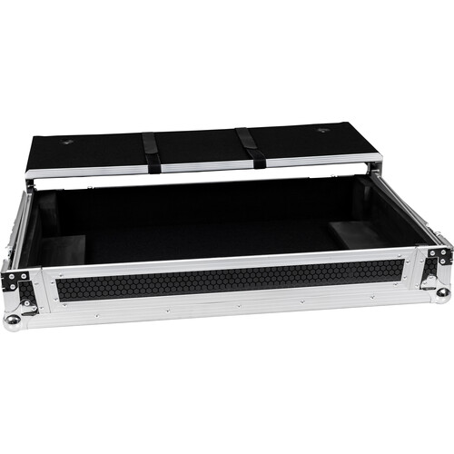 Headliner Flight Case with Laptop Platform and Wheels for RANE DJ FOUR and DJ PERFORMER (Silver/Black)