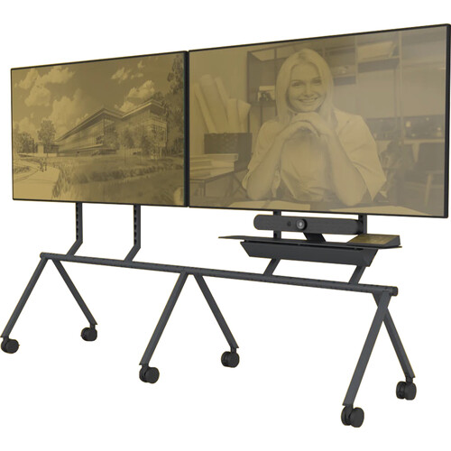 Heckler Mobile Dual-Display Stand for 75