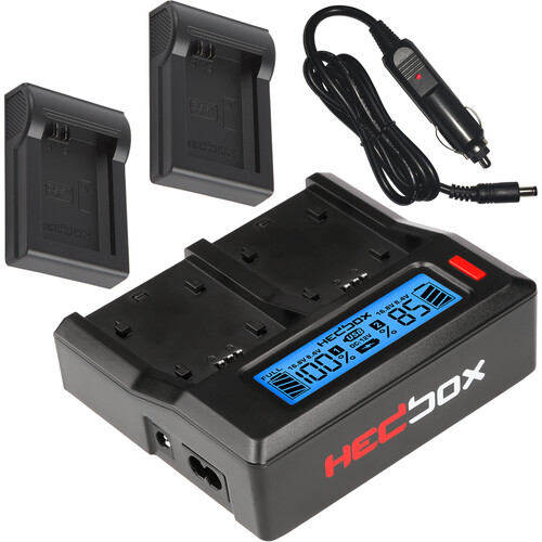 HEDBOX RP-DC50/DFW50 - Dual LCD Battery Charger for Sony NP-FW50 and Hedbox HED-FW50 Battery (NP-FW50)