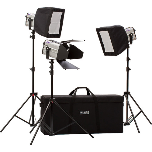 Hedler Profilux LED650/LED1000 3-Light Video Pro Kit