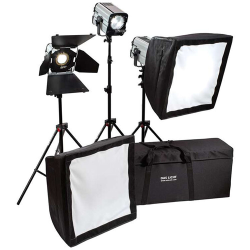 Hedler Daylight LED Video Pro Kit with Softboxes and Barndoors