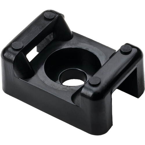 HellermannTyton Cable Tie Anchor Mount (Black 100-Pack)
