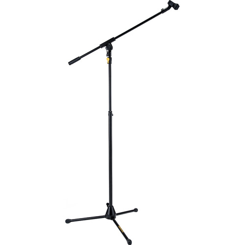 HERCULES Stands EZ Grip Tripod Microphone Stand with Boom Mic Clip and EZ Grip Height Adjustment