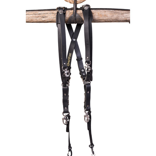 HoldFast Gear Money Maker Water Buffalo Skinny 3 Camera Harness (Black Small)