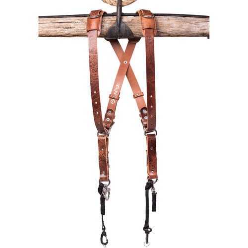 HoldFast Gear Money Maker Water Buffalo Skinny 2 Camera Harness (Tan Large)
