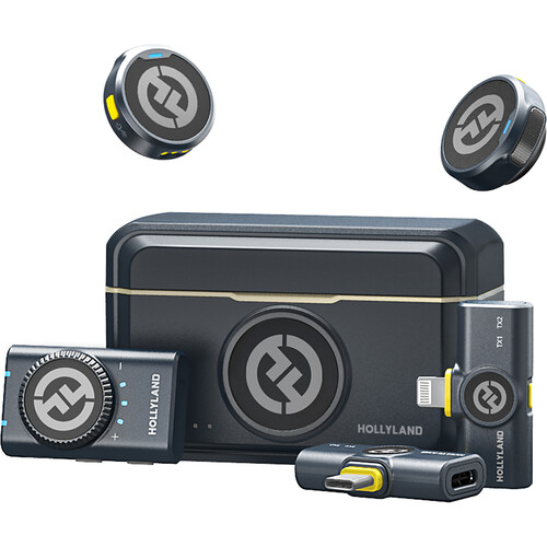 Hollyland LARK M2 DUO 2-Person Wireless Combo Microphone System (2.4 GHz Shine Charcoal)