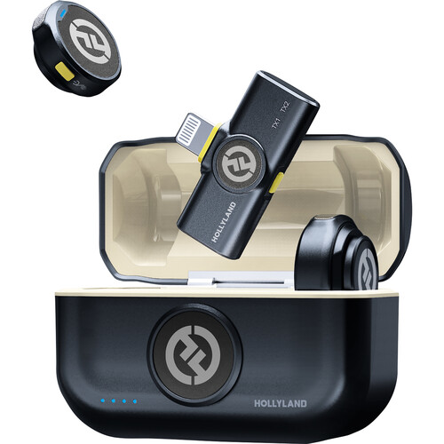 Hollyland LARK M2 DUO 2-Person Wireless Microphone System with Lightning Connector (2.4 GHz Shine Charcoal)