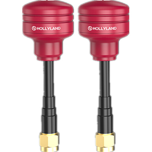 Hollyland Lollipop Antenna Set for Mars 300/300 PRO/400/400S/400S PRO (2-Pack Red)