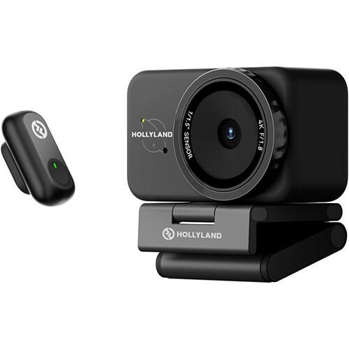 Hollyland Lyra UHD 4K Webcam Streaming Bundle with LARK A1 Wireless Microphone (Black)