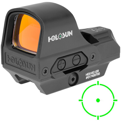 Holosun HE510C Open Reflex Sight (Green Circle-Dot Reticle Charcoal)