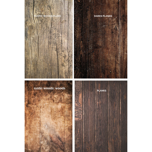 Best Ever Backdrops Portable Photography Backdrops (Rustic Woods 24 x 36
