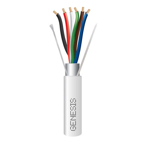 Honeywell Genesis 18/6 Stranded Shielded Riser Cable (White 1000')