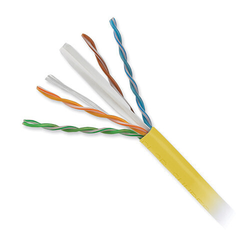 Honeywell 4-Pair 23 AWG CAT6 Plus Riser Cable (1000' Reel in-a-Box Yellow)