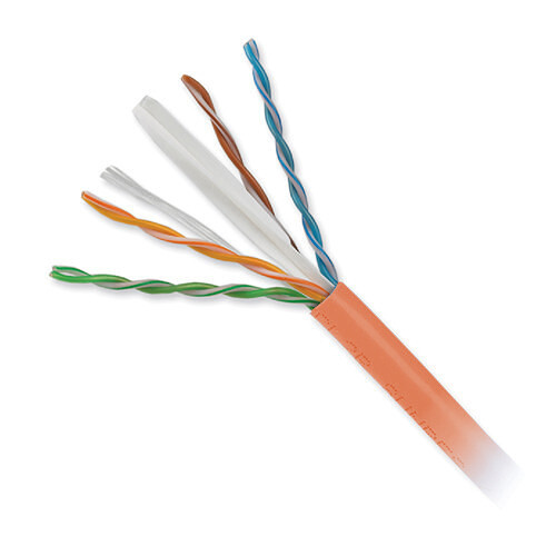 Honeywell 4-Pair 23 AWG CAT6 Plus Riser Cable (1000' Reel in-a-Box Orange)