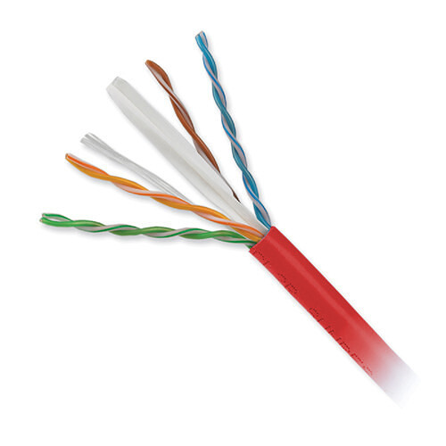 Honeywell 4-Pair 23 AWG CAT6 Plus Riser Cable (1000' Reel in-a-Box Red)