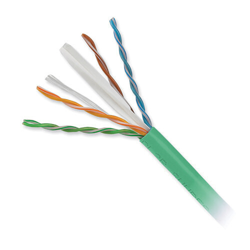 Honeywell 4-Pair 23 AWG CAT6 Plus Riser Cable (1000' Reel in-a-Box Green)