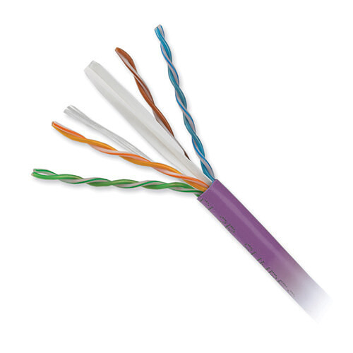 Honeywell 4-Pair 23 AWG CAT6 Plus Riser Cable (1000' Reel in-a-Box Purple)