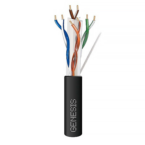 Honeywell Genesis 24/4pr Cat6 Direct Burial Plenum Cable (Black 1000' Reel)