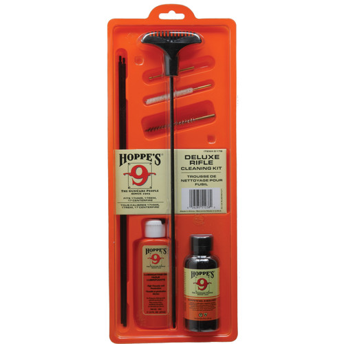 Hoppes Cleaning Kit with Steel Rod (.17 .204 Cal Clamshell Packaging)