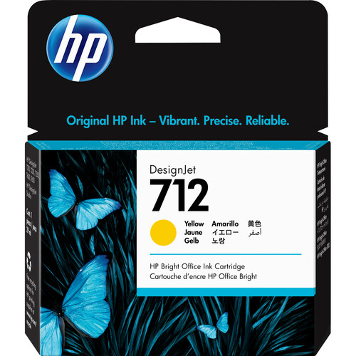 HP 712 Standard-Capacity Yellow Ink Cartridge (29mL)